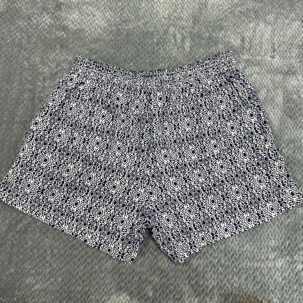 Briggs Womens Shorts XL Linen Resort Vaca Beach Lake Drawstring Tassel High Rise
